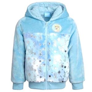 FROZEN DISNEY Girls Plush Hoodie -NWT